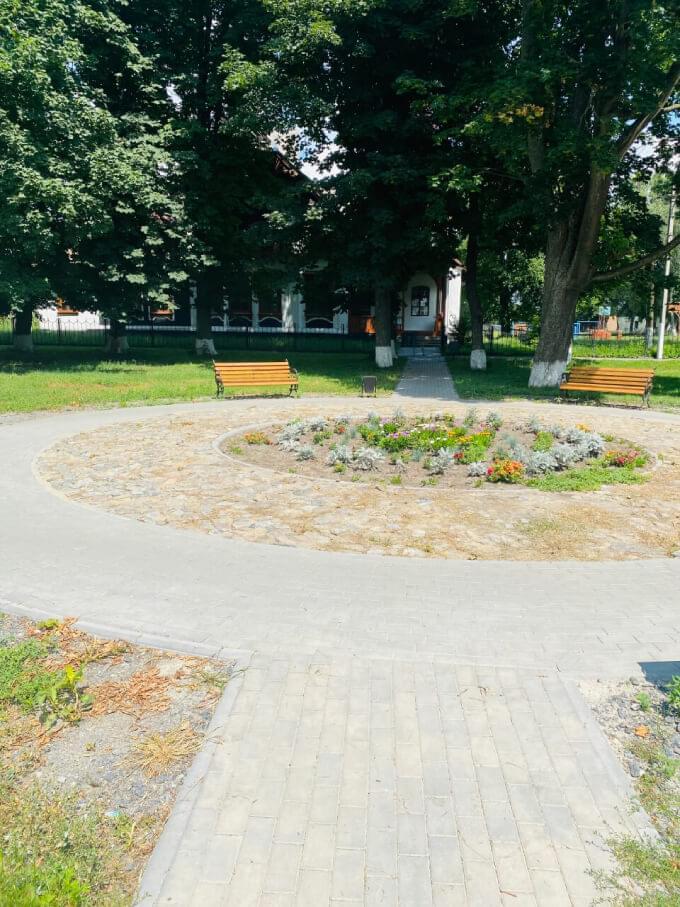 The central recreation area in the reconstructed Potocki Park